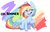 Size: 1786x1155 | Tagged: safe, artist:teranen, rainbow dash, pegasus, pony, g4, abstract background, boomer, chest fluff, ear fluff, female, mare, meme, ok boomer, open mouth, sketch, solo, unshorn fetlocks