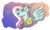 Size: 1156x691 | Tagged: safe, artist:cadetredshirt, kerfuffle, pegasus, pony, g4, my little pony: rainbow roadtrip, bust, clothes, ear fluff, eyes closed, female, gradient background, hairpin, laughing, loud, mare, simple background, smiling, solo, wings