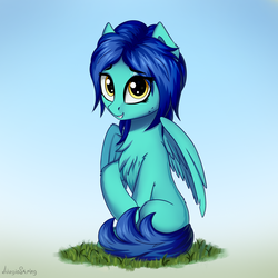 Size: 2000x2000 | Tagged: safe, artist:adagiostring, oc, oc only, pegasus, pony, cute, high res, looking at you, present, solo