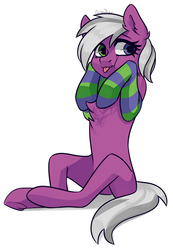 Size: 2076x3000 | Tagged: safe, artist:chibadeer, oc, oc only, earth pony, pony, clothes, female, heterochromia, high res, mare, simple background, socks, solo, striped socks, tongue out, white background