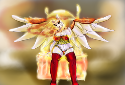 Size: 3016x2048 | Tagged: safe, artist:hippik, daybreaker, anthro, g4, clothes, female, high res, socks, solo, thigh highs, throne