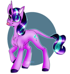 Size: 717x752 | Tagged: safe, artist:sketchykohaidraws, starlight glimmer, pony, unicorn, g4, :p, abstract background, chest fluff, circle background, colored hooves, cute, female, glimmerbetes, hair over one eye, leonine tail, mare, solo, speedpaint available, tongue out