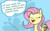 Size: 1753x1080 | Tagged: safe, artist:thehuskylord, fluttershy, pegasus, pony, g4, cutie mark, cutie mark background, eyes closed, female, mare, mouthpiece, op is a duck, op is trying to start shit, satire, sexism, smiling, solo, speech bubble, wings