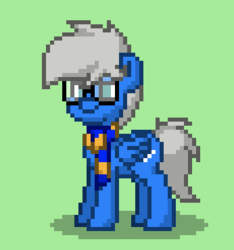 Size: 346x370 | Tagged: safe, oc, oc only, oc:silver seraph, pegasus, pony, pony town, glasses, male, solo, stallion