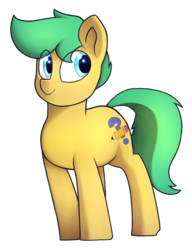 Size: 2146x2791 | Tagged: safe, alternate version, artist:perezadotarts, derpibooru exclusive, edit, oc, oc only, oc:pen sketchy, earth pony, pony, 2020 community collab, derpibooru community collaboration, cutie mark, high res, male, mane, simple background, smiling, solo, tail, that was fast, transparent background