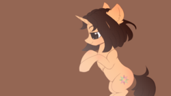 Size: 1920x1080 | Tagged: safe, artist:pollynia, oc, oc only, oc:polly nia, pony, unicorn, simple background, solo