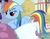 Size: 832x641 | Tagged: safe, screencap, rainbow dash, rarity, spike, pegasus, pony, g4, just for sidekicks, cropped, lidded eyes, measuring cup, solo focus