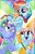 Size: 1325x2048 | Tagged: dead source, safe, artist:sophillia, bow hothoof, rainbow dash, windy whistles, pegasus, pony, g4, 1st place, bowabetes, cute, dashabetes, family, female, filly, filly rainbow dash, male, mare, medal, open mouth, rainbow, smiling, stallion, trio, windybetes, younger