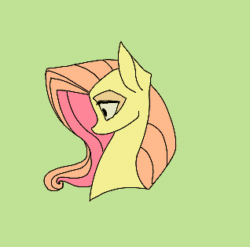 Size: 318x314 | Tagged: safe, artist:duckjifs246, fluttershy, pegasus, pony, g4, animated, bust, female, frame by frame, gif, looking at you, looking up, mare, profile, simple background, solo, three quarter view, turned head