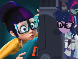 Size: 2000x1500 | Tagged: safe, edit, screencap, sci-twi, twilight sparkle, eqg summertime shorts, equestria girls, g4, mad twience, eyes (spies in disguise), spies in disguise