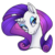 Size: 1000x1000 | Tagged: safe, artist:rhythmcrown, rarity, pony, unicorn, g4, bust, cute, female, mare, portrait, raribetes, simple background, solo, transparent background