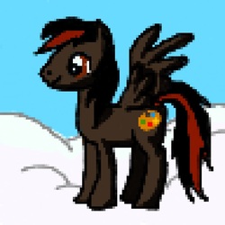 Size: 800x800 | Tagged: safe, artist:fizzyrox, oc, oc only, pegasus, pony, cloud, male, on a cloud, pegasus oc, pixel art, solo, stallion, wings