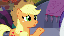 Size: 1920x1080 | Tagged: safe, screencap, applejack, rarity, earth pony, pony, unicorn, g4, made in manehattan, animated, applejack's damaged hat, coco's apartment, crying, drama queen, dramatic, dramatic pose, duo, female, hoof in mouth, makeup, mare, marshmelodrama, rarity being rarity, running makeup, sound, webm