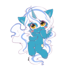 Size: 7000x7000 | Tagged: safe, artist:mine-anima, oc, oc:fleurbelle, alicorn, pony, adorabelle, adorable face, alicorn oc, blushing, chibi, cute, female, horn, looking at you, looking up, mare, yellow eyes