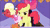 Size: 1280x720 | Tagged: safe, screencap, apple bloom, big macintosh, meadow song, tender brush, winter lotus, earth pony, pony, brotherhooves social, g4, adam's apple, animated, bloomers, clothes, crossdressing, dress, female, filly, makeup, male, orchard blossom, panties, power slide, singing, sisterhood, sound, stallion, underwear, webm, wig