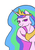 Size: 552x800 | Tagged: safe, artist:slamjam, princess celestia, alicorn, pony, g4, crown, female, jewelry, looking at you, mare, raised hoof, regalia, simple background, smug, solo, tiara, white background