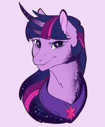 Size: 1800x2160 | Tagged: safe, artist:artmadebyred, twilight sparkle, alicorn, pony, g4, bust, female, looking at you, peytral, smiling, solo, twilight sparkle (alicorn)