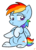 Size: 432x603 | Tagged: safe, artist:zutcha, rainbow dash, pegasus, pony, g4, backwards cutie mark, coat markings, female, signature, simple background, socks (coat markings), solo, transparent background