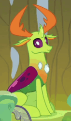 Size: 254x432 | Tagged: safe, screencap, thorax, changedling, changeling, g4, the ending of the end, animated, cropped, gif, king thorax, loop, male, perfect loop, smiling, solo