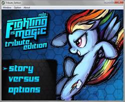 Size: 656x538 | Tagged: safe, rainbow dash, pony, fighting is magic, g4, female, game, mare, microsoft, microsoft windows, tribute edition, windows 7