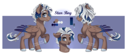 Size: 2253x972 | Tagged: safe, artist:shady-bush, oc, oc only, pegasus, pony, male, reference sheet, solo, stallion, tongue out, two toned wings, wings