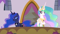 Size: 1920x1080 | Tagged: safe, screencap, princess celestia, princess luna, pony, g4, the last problem, balcony