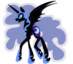 Size: 1024x891 | Tagged: safe, artist:aurasinchaser, nightmare moon, pony, g4, female, simple background, solo, transparent background