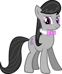 Size: 1600x1886 | Tagged: safe, artist:datbrass, octavia melody, earth pony, pony, g4, bowtie, choker, cute, female, mare, simple background, solo, transparent background, vector