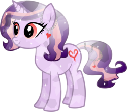 Size: 674x594 | Tagged: safe, artist:littlejurnalina, oc, oc only, oc:affinity heart, crystal pony, pony, unicorn, horn, simple background, smiling, solo, transparent background, unicorn oc