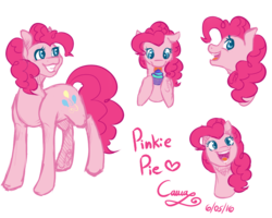 Size: 1000x800 | Tagged: safe, artist:sugarponypie, pinkie pie, earth pony, pony, g4, bust, cupcake, cute, diapinkes, female, food, mare, multeity, open mouth, portrait, simple background, smiling, solo, transparent background
