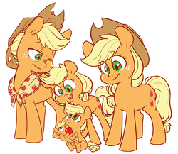Size: 3659x3172 | Tagged: safe, artist:chub-wub, part of a set, applejack, earth pony, pony, g4, the last problem, :t, age progression, apple, baby, baby pony, babyjack, clothes, cowboy hat, cute, female, filly, filly applejack, foal, food, granny smith's shawl, hat, high res, holding a pony, jackabetes, jackletree, looking down, looking up, mare, multeity, nom, older, older applejack, one eye closed, self ponidox, simple background, sitting, solo, teenage applejack, teenager, time paradox, underhoof, white background, wink, younger
