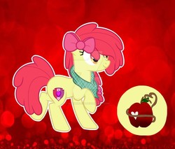 Size: 968x826 | Tagged: safe, artist:seaswirlsyt, apple bloom, earth pony, pony, g4, abstract background, base used, female, older, older apple bloom, solo