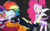 Size: 820x516 | Tagged: safe, edit, edited screencap, screencap, pinkie pie, rainbow dash, sci-twi, twilight sparkle, equestria girls, equestria girls specials, g4, my little pony equestria girls: movie magic, boots, glomp, rainbutt dash, shoes