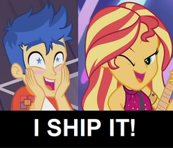 Size: 828x709 | Tagged: safe, edit, flash sentry, sunset shimmer, equestria girls, equestria girls specials, g4, my little pony equestria girls: better together, my little pony equestria girls: spring breakdown, all good (song), female, male, ship:flashimmer, shipping, starry eyes, straight, wingding eyes