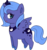 Size: 3472x3724 | Tagged: safe, artist:squeemishness, princess luna, alicorn, pony, g4, chibi, crown, female, high res, hoof shoes, jewelry, looking back, open mouth, peytral, regalia, simple background, smiling, solo, transparent background