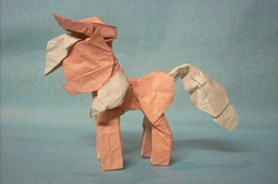 Size: 2864x1904 | Tagged: safe, applejack, earth pony, pony, g4, craft, irl, origami, paper, papercraft, photo