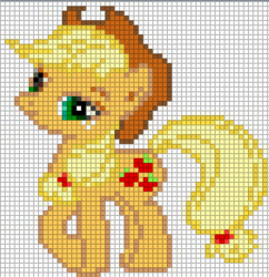 Size: 451x466 | Tagged: safe, applejack, earth pony, pony, g4, female, pixel art, solo