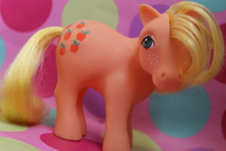 Size: 4272x2848 | Tagged: safe, applejack (g1), earth pony, pony, g1, irl, photo, solo, toy