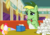 Size: 1075x743 | Tagged: safe, artist:didgereethebrony, edit, edited screencap, screencap, oc, oc only, oc:didgeree, pegasus, pony, g4, the saddle row review, cafe, cold, flower, red nosed, sick, solo, tissue, tissue box