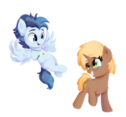 Size: 2800x2600 | Tagged: safe, artist:katakiuchi4u, oc, oc:copper chip, oc:silver span, pegasus, pony, 2020 community collab, derpibooru community collaboration, babscon, babscon mascots, high res, male, transparent background
