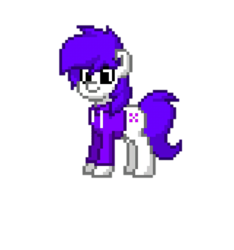 Size: 675x720 | Tagged: safe, alternate version, oc, oc only, oc:dorami gd, earth pony, pony, background removed, geometry dash, male, pixel art, simple background, solo, stallion, transparent background