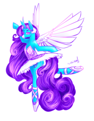 Size: 786x1017 | Tagged: safe, artist:rainseed, oc, oc:princess rainseed, oc:rainseed, alicorn, pony, alicorn oc, arabesque, ballerina, ballet, ballet slippers, clothes, crown, cutie mark, horn, jewelry, long mane, odette, one arm raised, princess, regalia, standing on one leg, swan crown, swan feathers, swan lake, tutu, wings