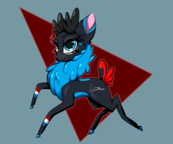 Size: 6000x5000 | Tagged: safe, artist:luxsimx, velvet (tfh), oc, oc only, oc:divo, deer, them's fightin' herds, antlers, community related, female, solo, tfh oc