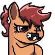 Size: 112x112 | Tagged: safe, artist:cipple, oc, oc only, oc:chestnut, pony, emote, facial hair, mischevious, moustache, twitch