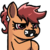 Size: 112x112 | Tagged: safe, artist:cipple, oc, oc only, oc:chestnut, pony, emote, facial hair, mischevious, moustache, twitch