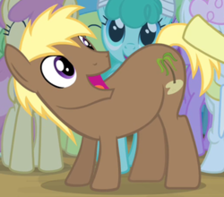 Size: 322x284 | Tagged: safe, screencap, coco crusoe, earth pony, pony, g4, leap of faith, cropped, gallop plop, solo focus