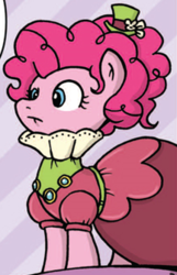Size: 216x336 | Tagged: safe, idw, pinkie pie, earth pony, pony, g4, spoiler:comic, spoiler:comic01, clothes, dress, gown