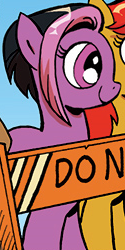 Size: 125x250 | Tagged: safe, idw, official comic, earth pony, pony, spoiler:comic, spoiler:comic10, dc comics, freefall (character), freefall (dc), ponified, roxy freefall