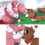 Size: 1100x1106 | Tagged: safe, artist:askwinonadog, artist:darkageequestia, winona, oc, oc:joyous gift, alicorn, dog, pony, ask winona, g4, alicorn oc, collaboration, duo, female, heart, horn, mare, nom, silly