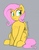 Size: 1707x2178 | Tagged: safe, artist:perezadotarts, fluttershy, pegasus, pony, g4, belly button, colored, cute, cutie mark, digital art, female, flat colors, folded wings, gray background, looking sideways, mare, simple background, sitting, sketch, smiling, solo, text, three quarter view, wings
